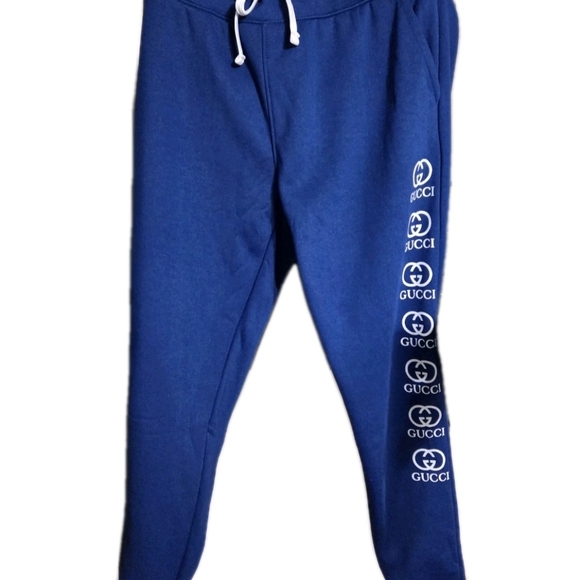 Gucci GG Supreme Logo Royal Blue Hoodie & Joggers Set Mens XXL (BOTH PIECES INCU - Picture 7 of 9